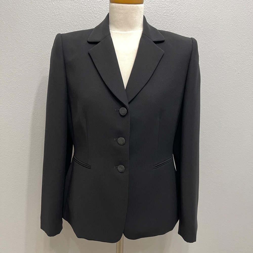 Tahari Arthur S. Levine Women's Blazer Jacket 8 Petite Black